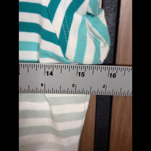 Nike Golf Polo Shirt Small Womens White Blue Short Sleeve Dri-Fit Fabric Striped - Picture 3 of 8